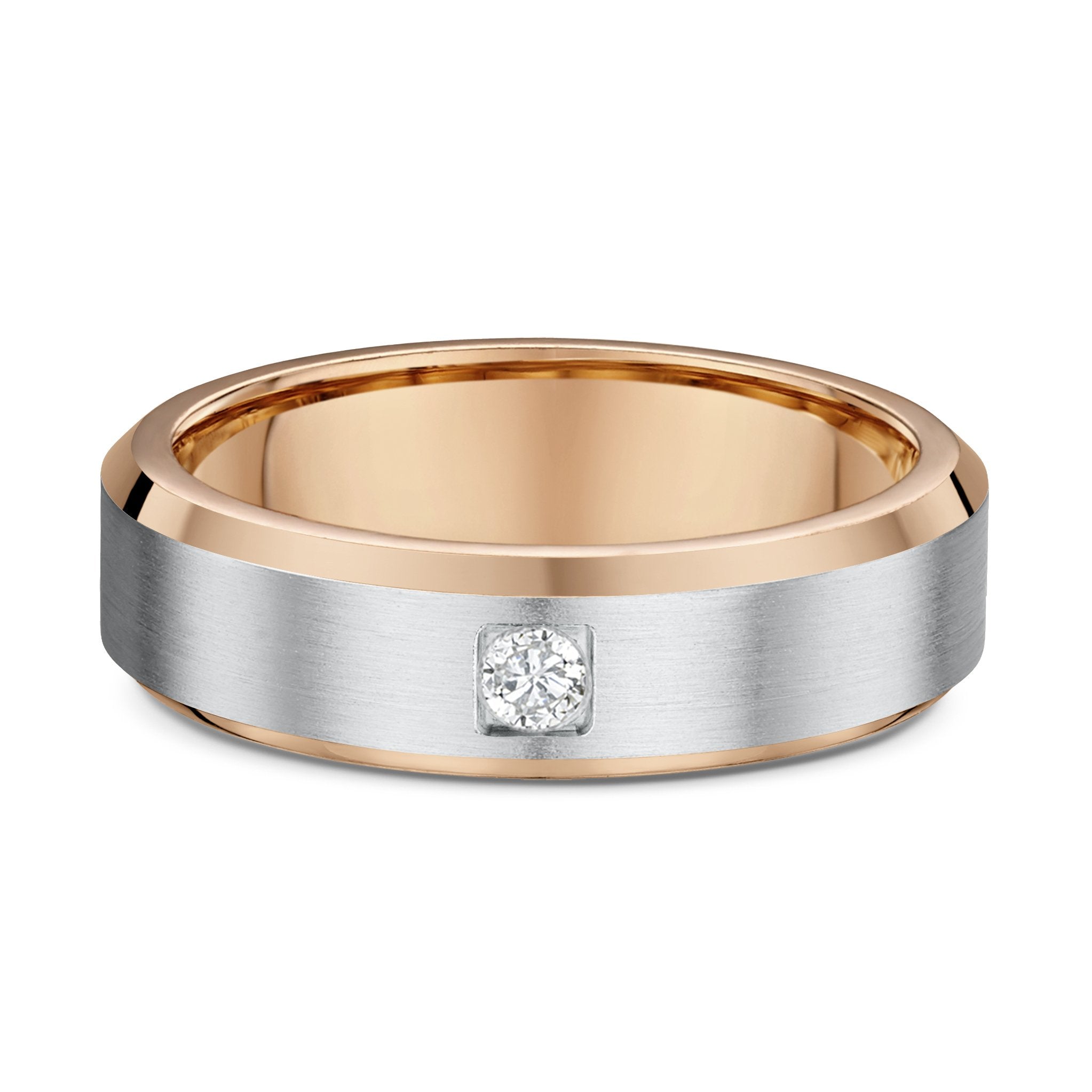 White and deals rose gold ring