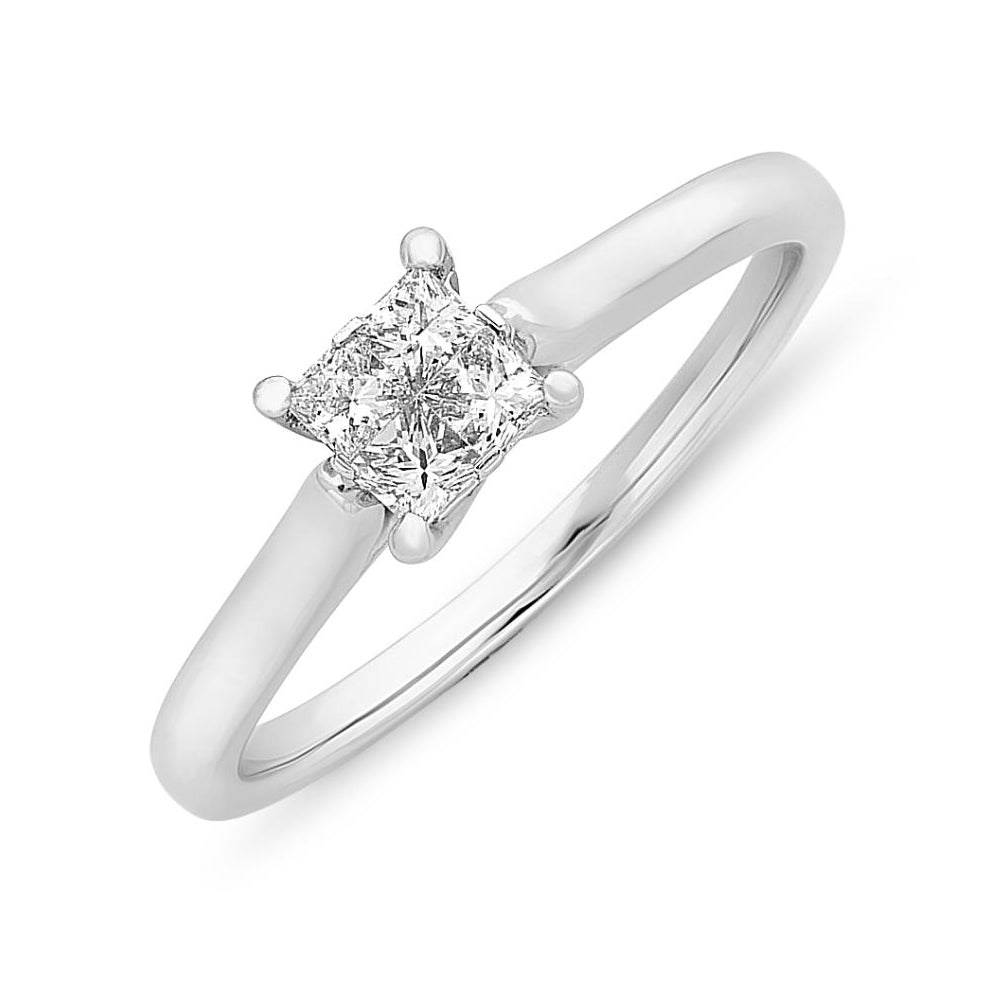 Illusion set deals diamond ring