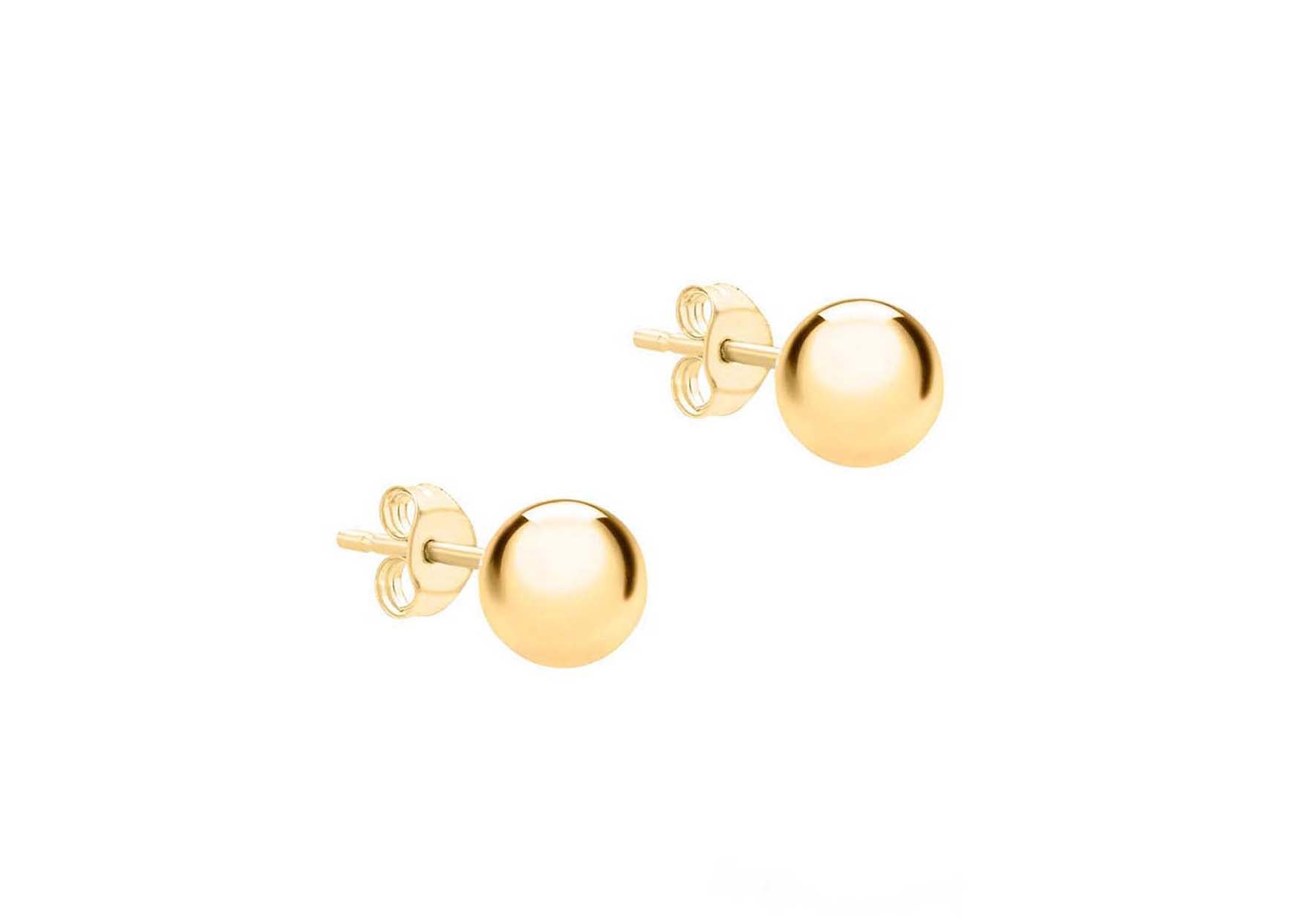 9ct Yellow Gold 5mm Ball Stud Earrings