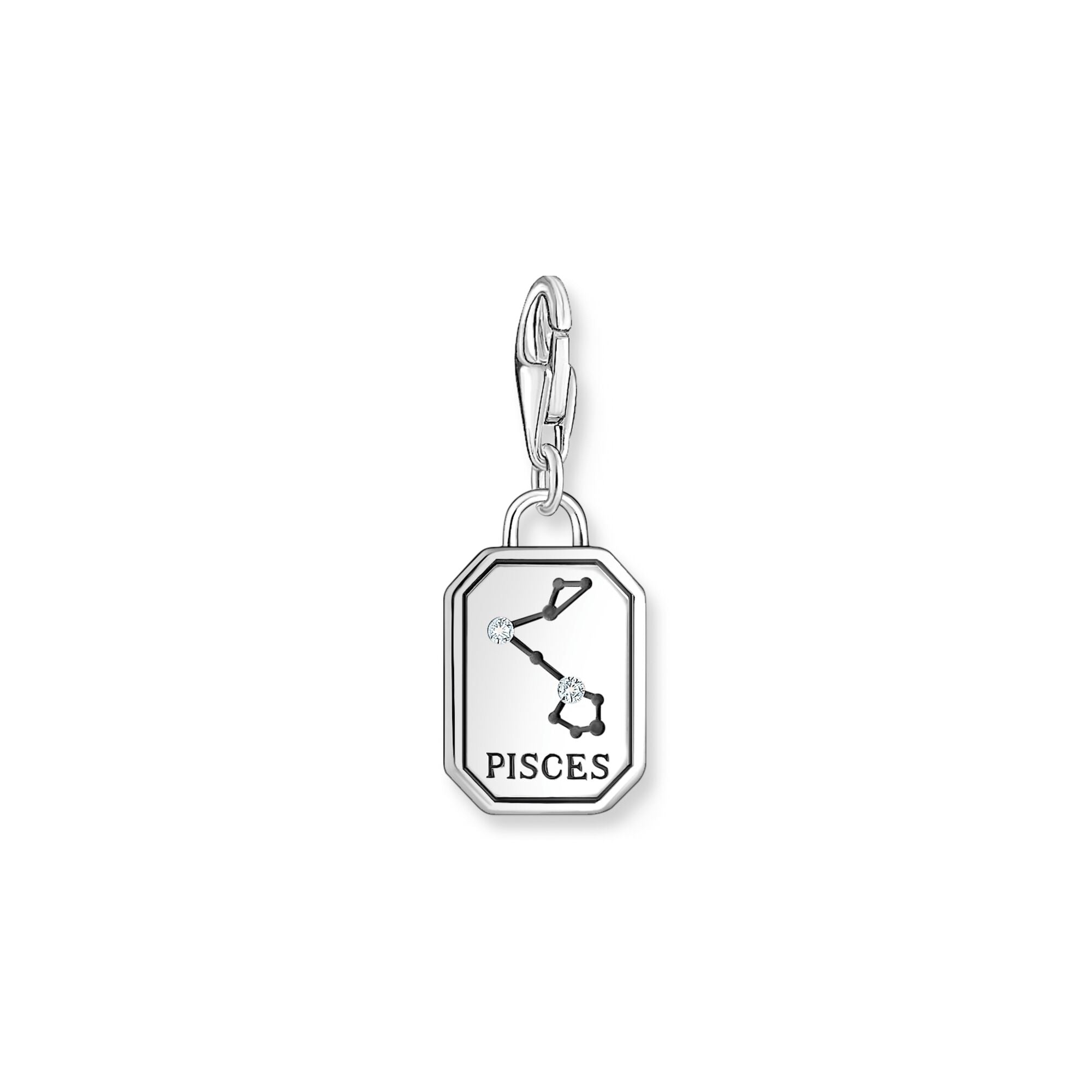 THOMAS SABO Charm Pendant Pisces Zodiac Sign Silver