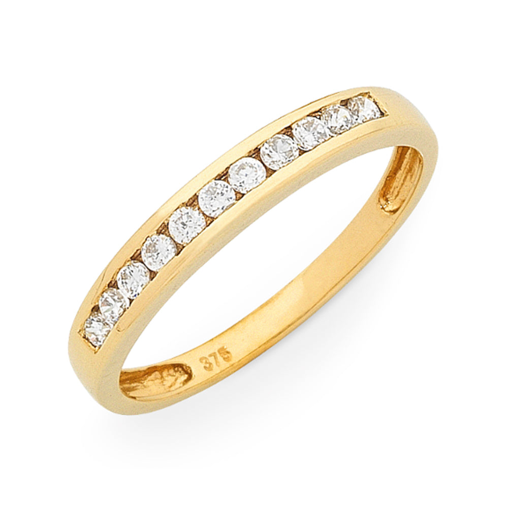 9Ct Gold 0.25Ct Diamond Channel Set Ring