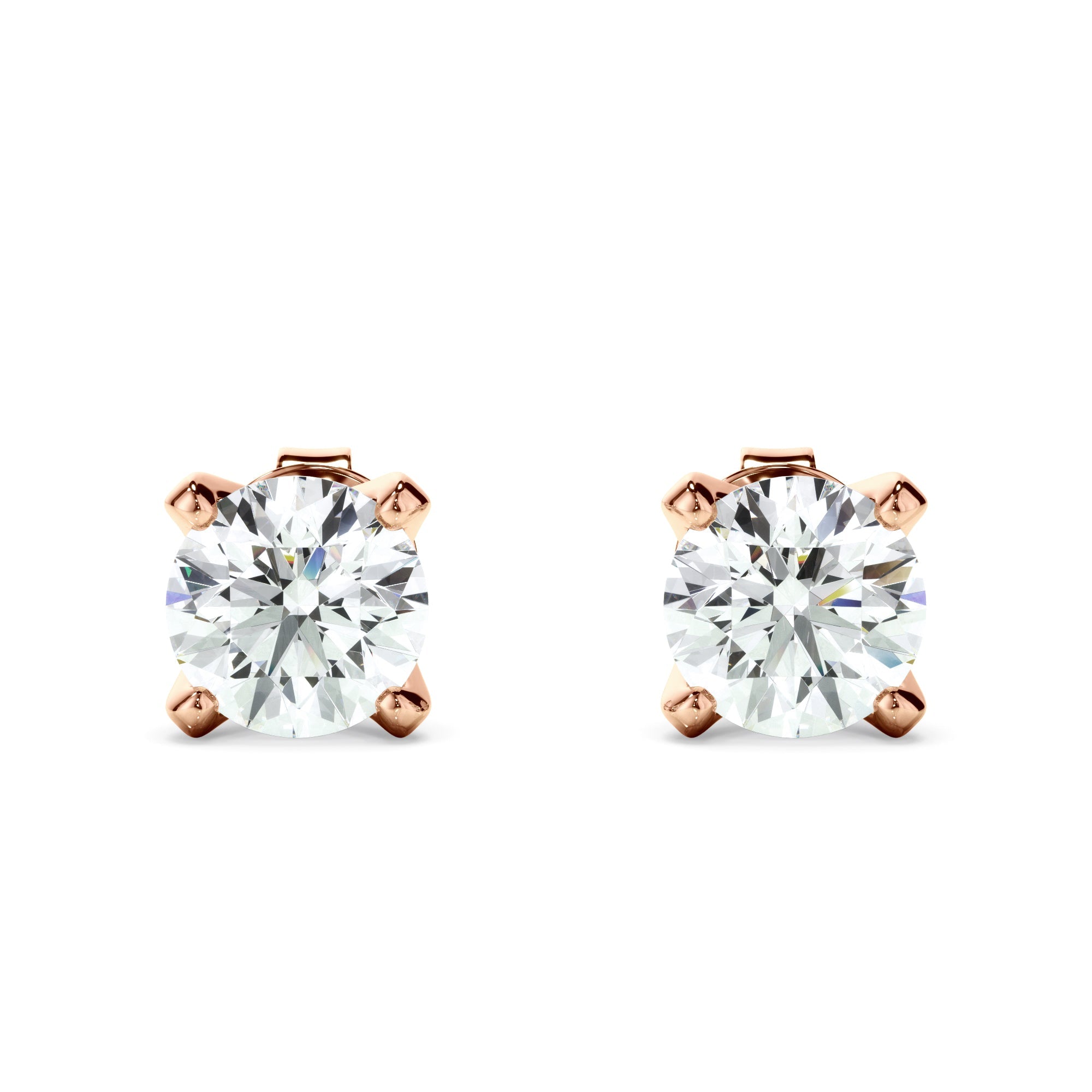 0.80ct Round Brilliant Cut Lab Grown Diamond Stud Earrings