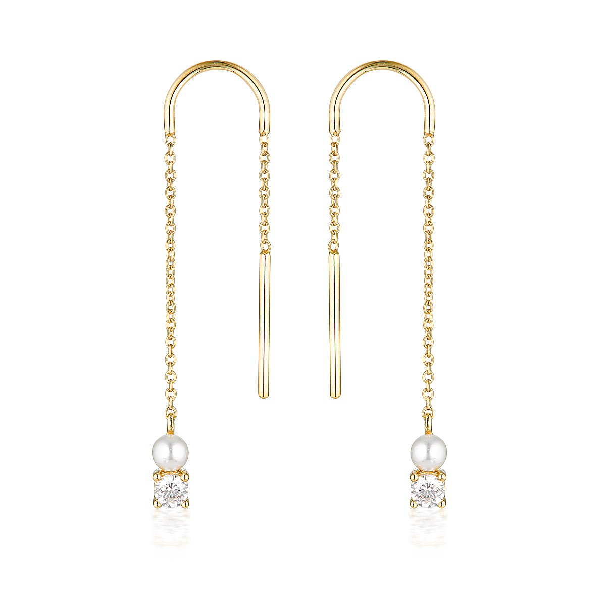 Georgini Noel Nights Snow Drop Earrings Gold