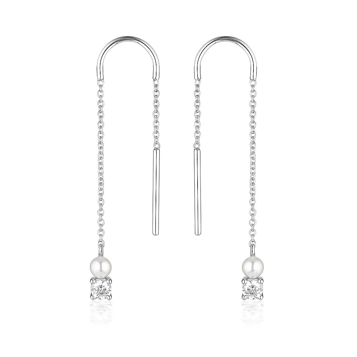 Georgini Noel Nights Snow Drop Earrings Silver