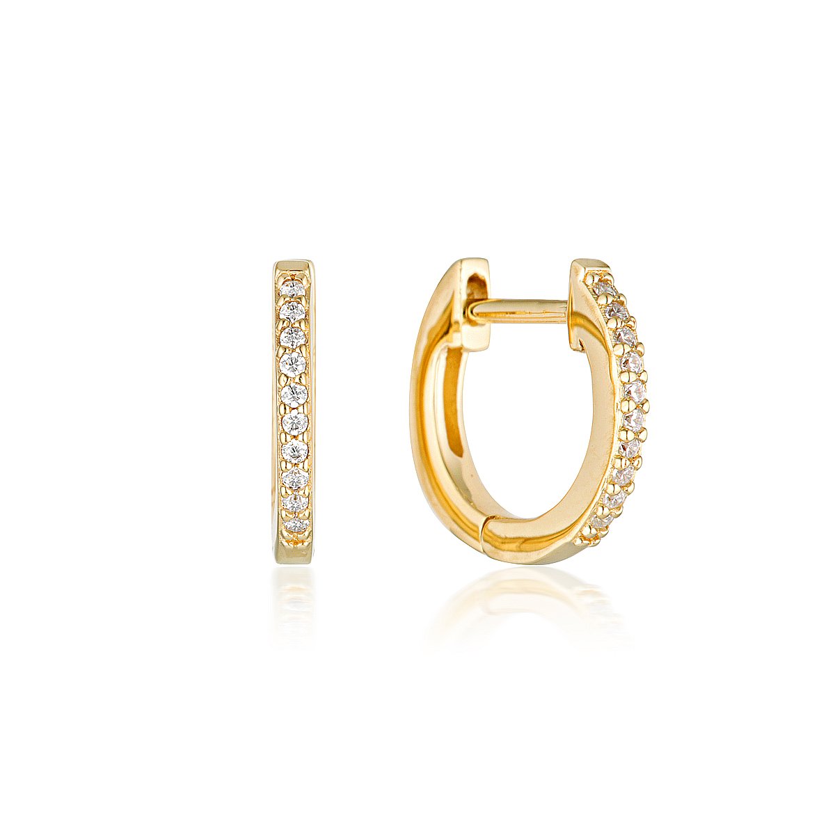 Georgini Noel Nights Shine Hoop Earrings Gold