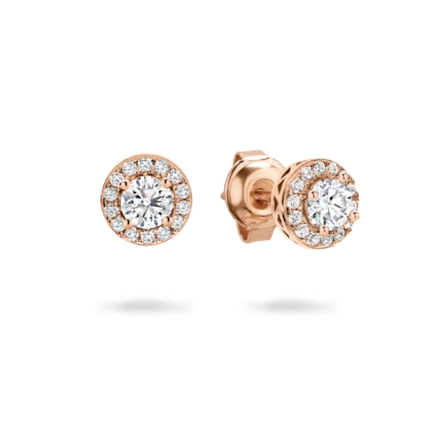 Georgini Petite Rose Gold Plated Sterling Silver Cubic Zirconia Stud Earrings