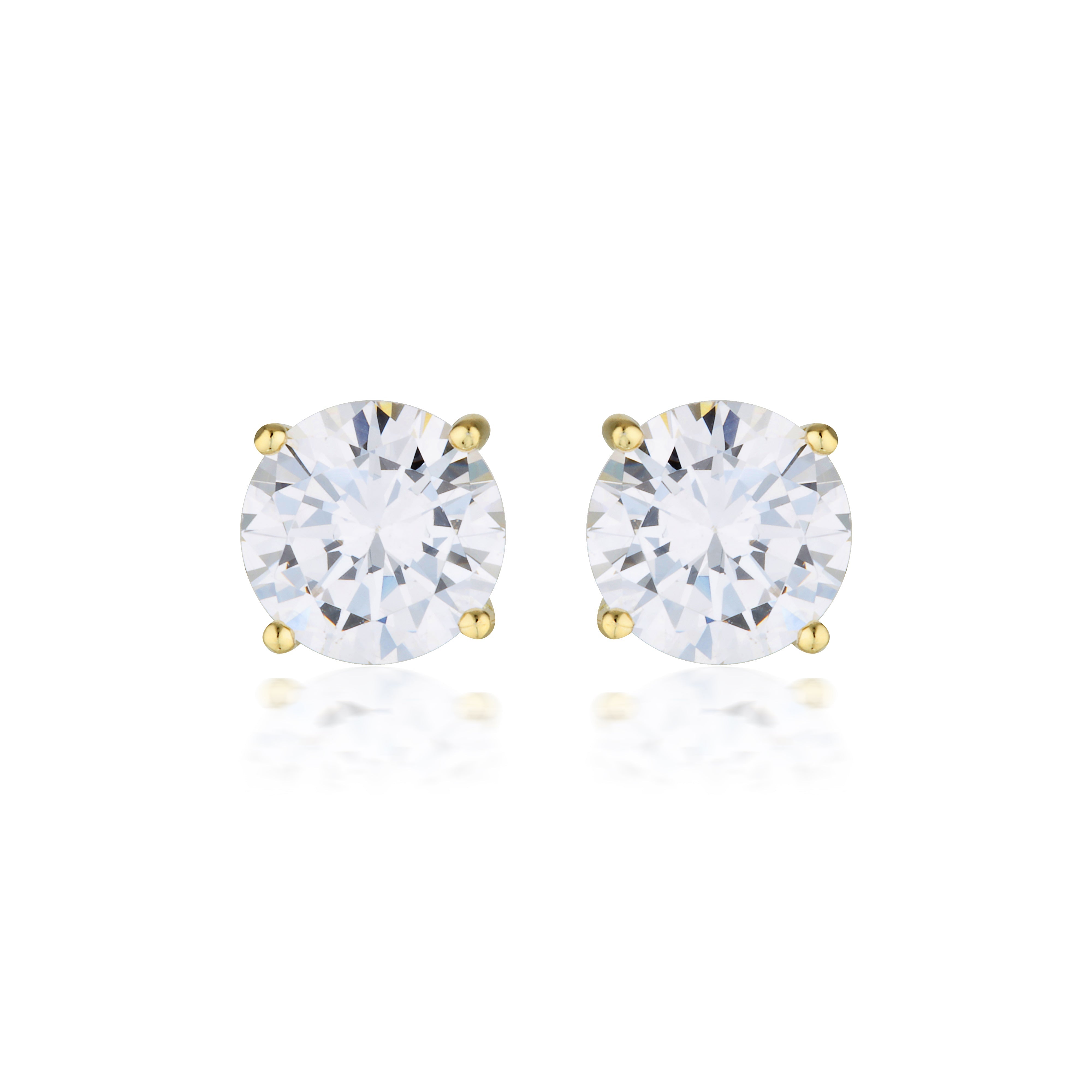 Georgini Moissanite Studs 3.00ct in 9ct Yellow Gold