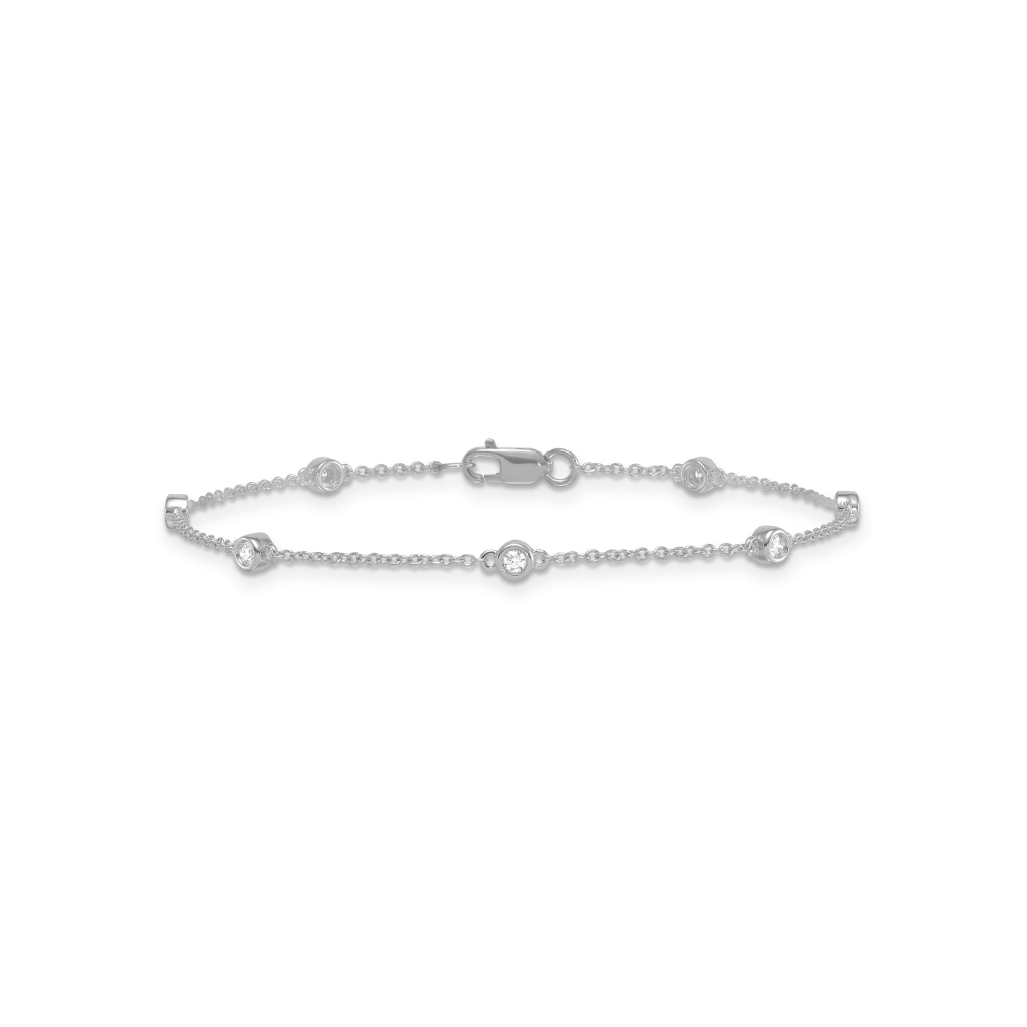 0.15ct Lab Grown Diamond Bracelet in 9ct White Gold