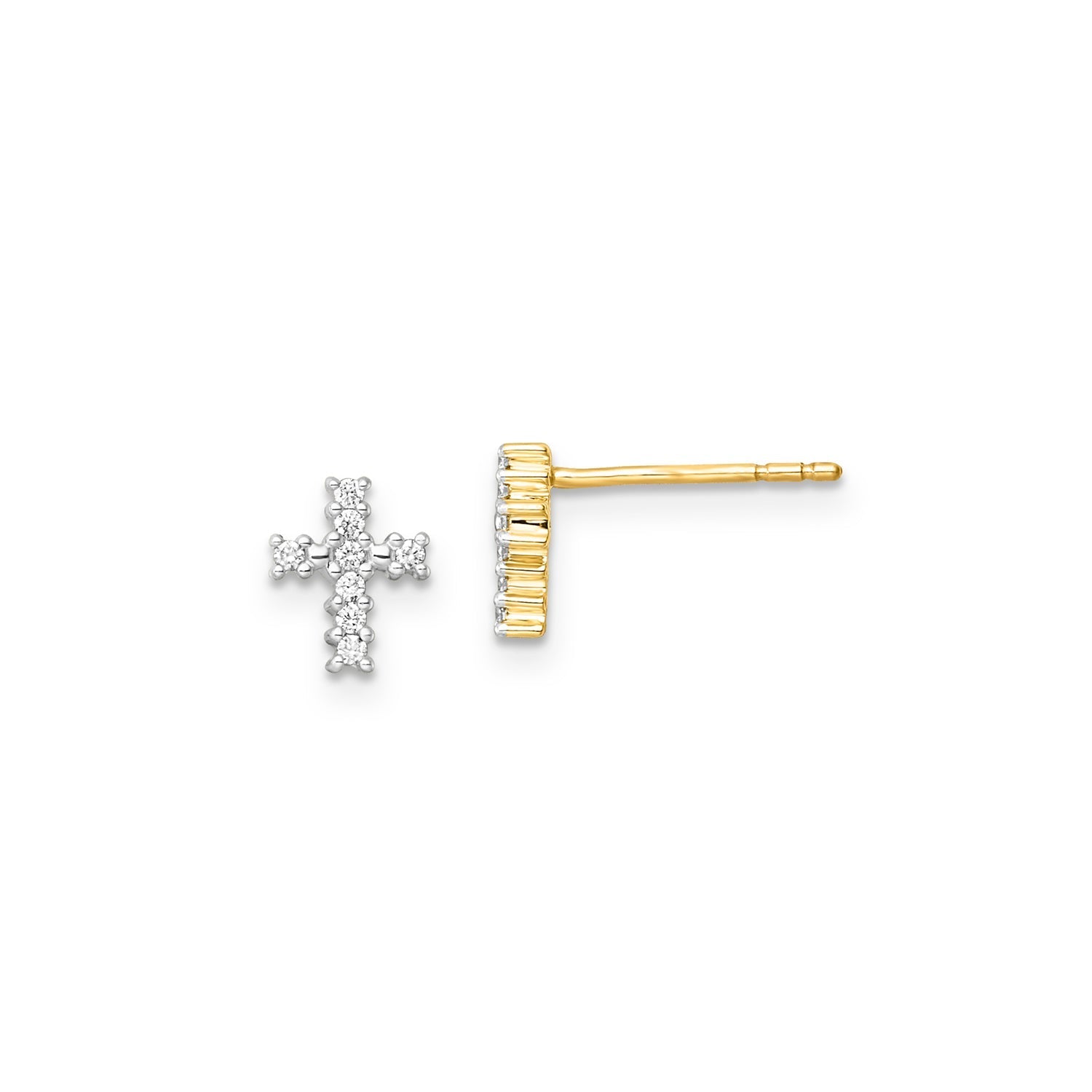 0.10ct Lab Grown Diamond Earrings in 9ct Yellow Gold