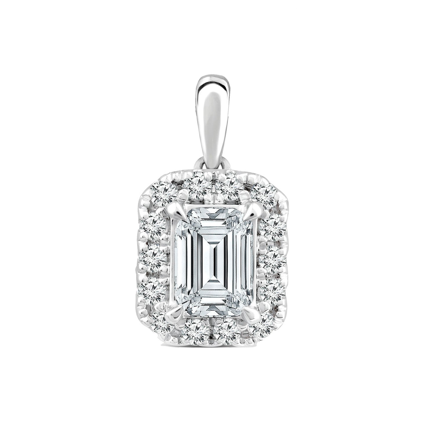 0.68ct Lab Grown Diamond Pendant in 18ct White Gold