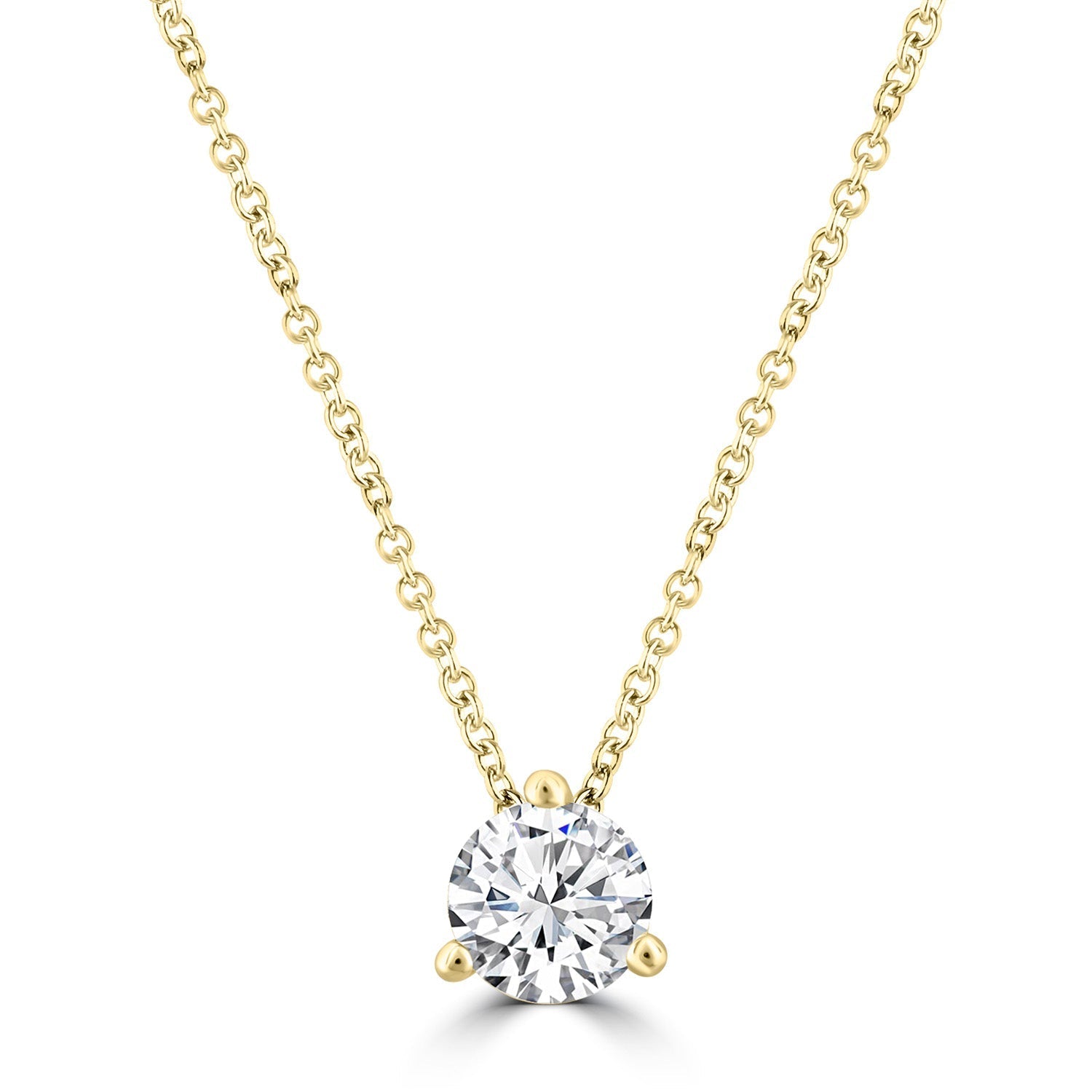 1.00ct Lab Grown Diamond Necklace in 18ct Yellow Gold