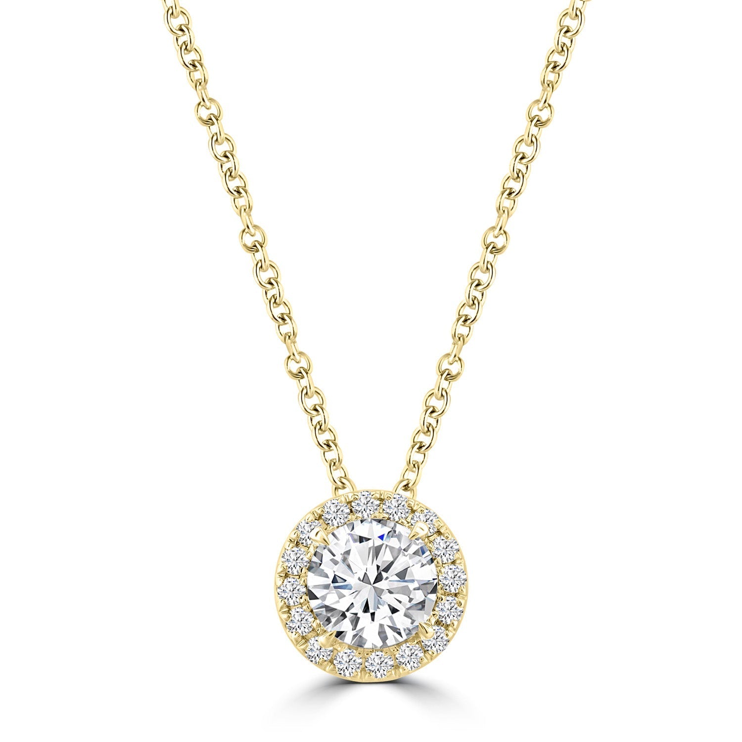 1.25ct Lab Grown Diamond Necklace in 18ct Yellow Gold