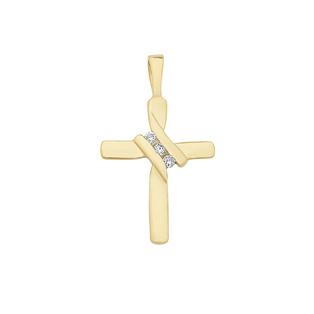 9ct Gold Diamond Set Pendant