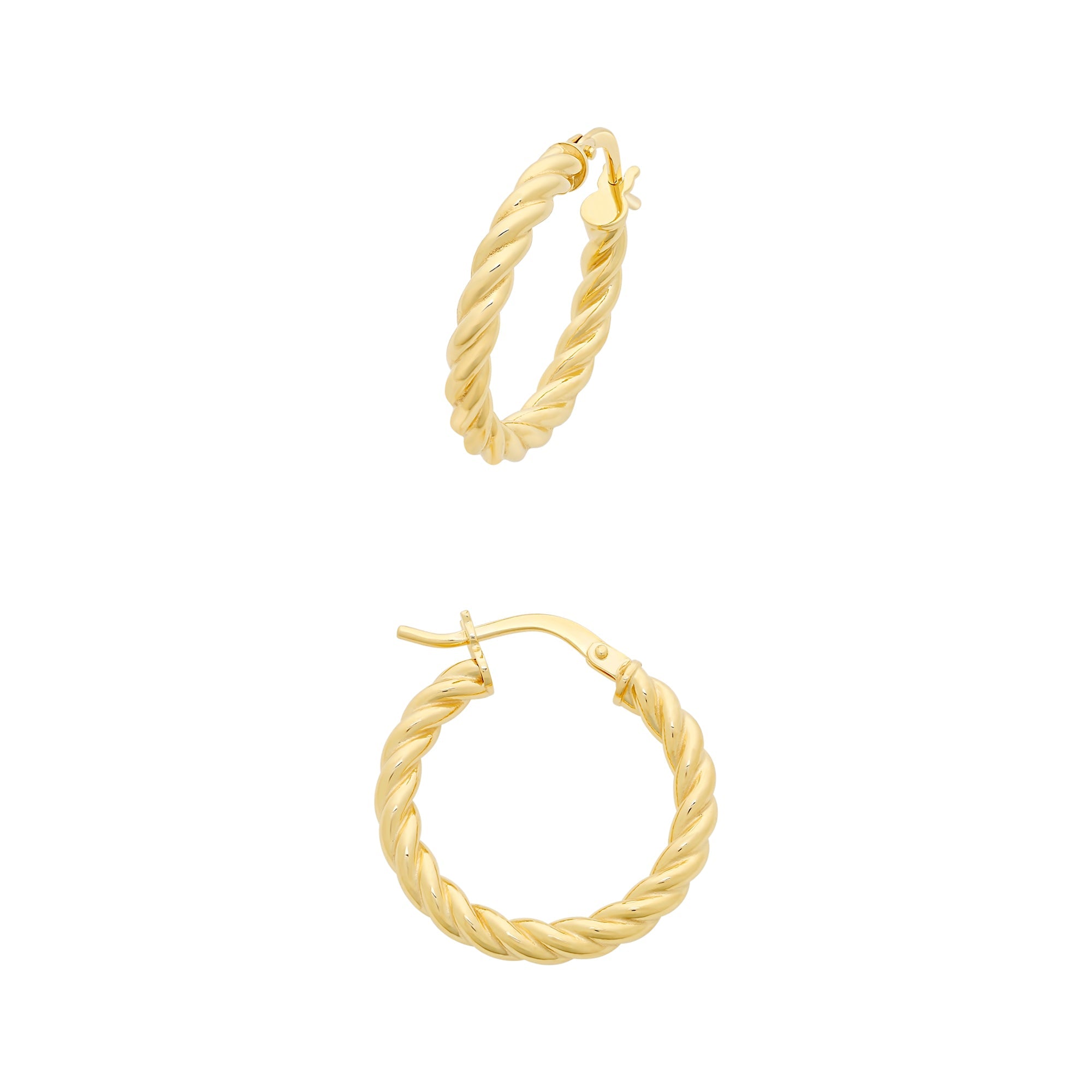 9ct Gold Silver Filled Hoop Earrings