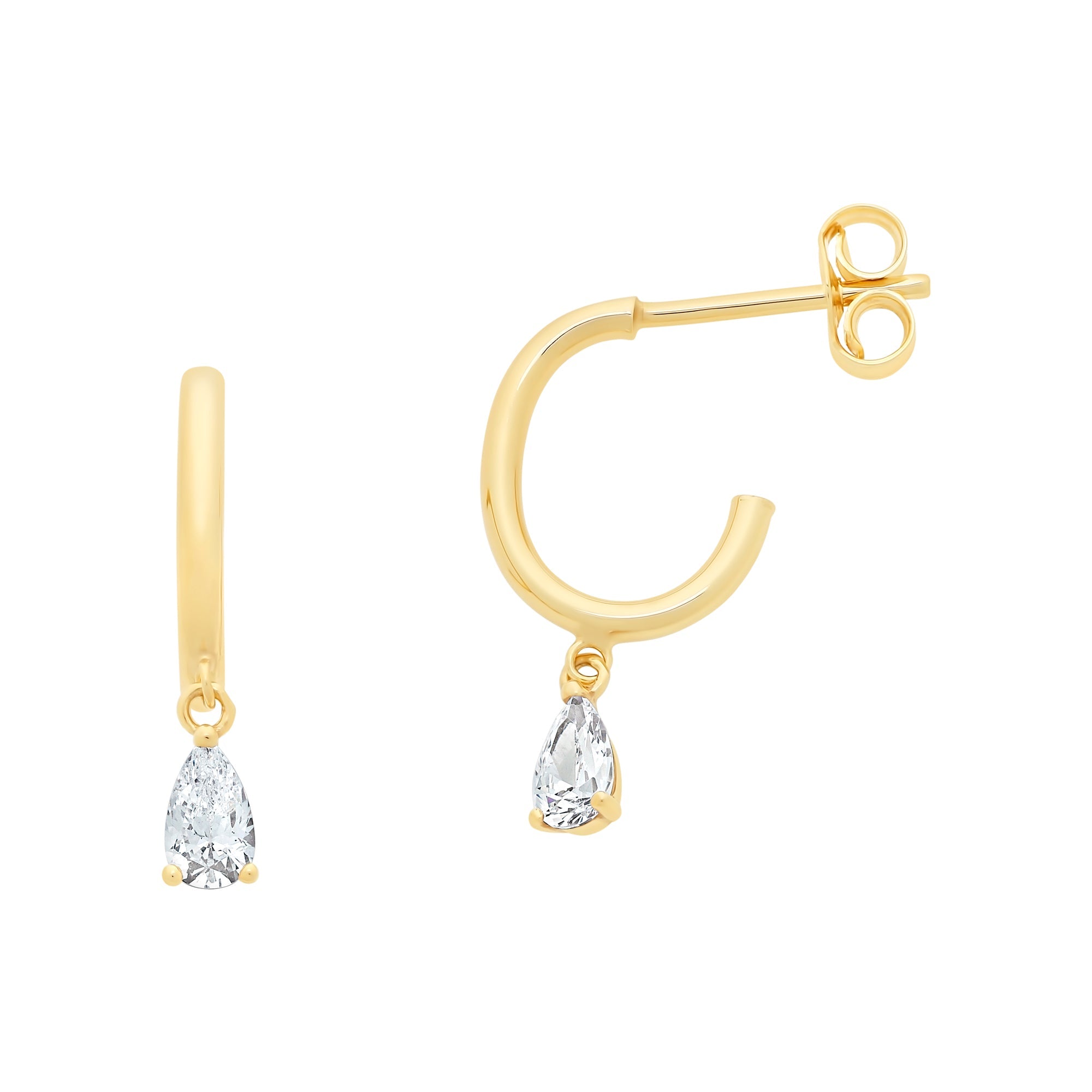 9ct Gold Cubic Zirconia Earrings