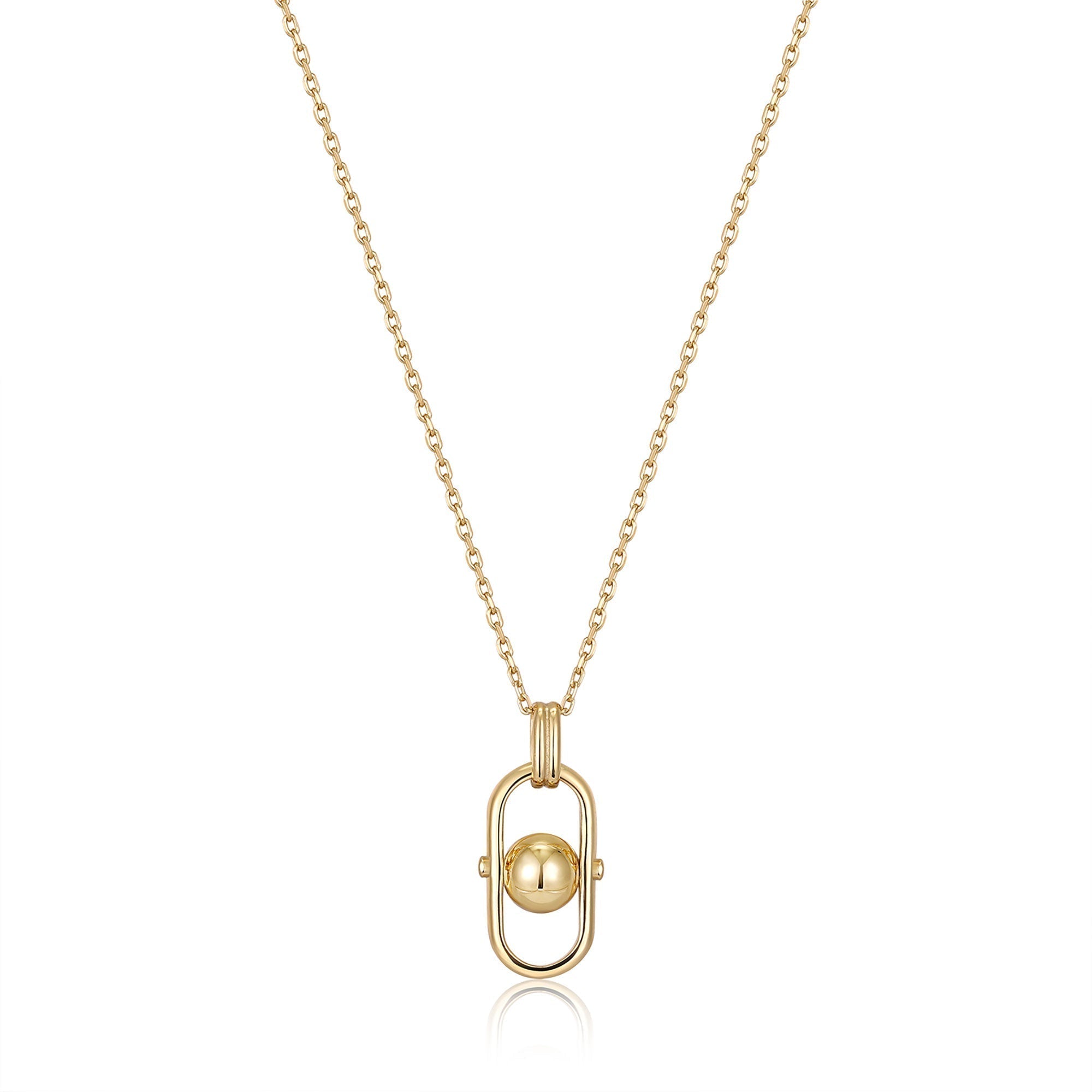 Ania Haie Gold Orb Link Drop Pendant Necklace