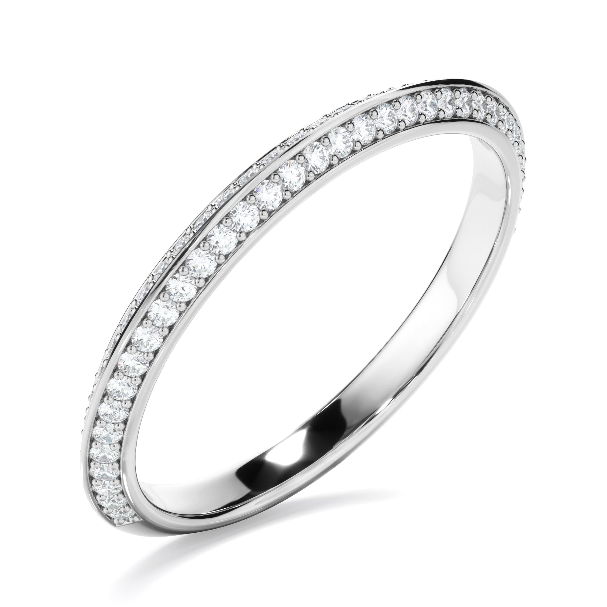 Diamond Knife Edge Wedding Ring