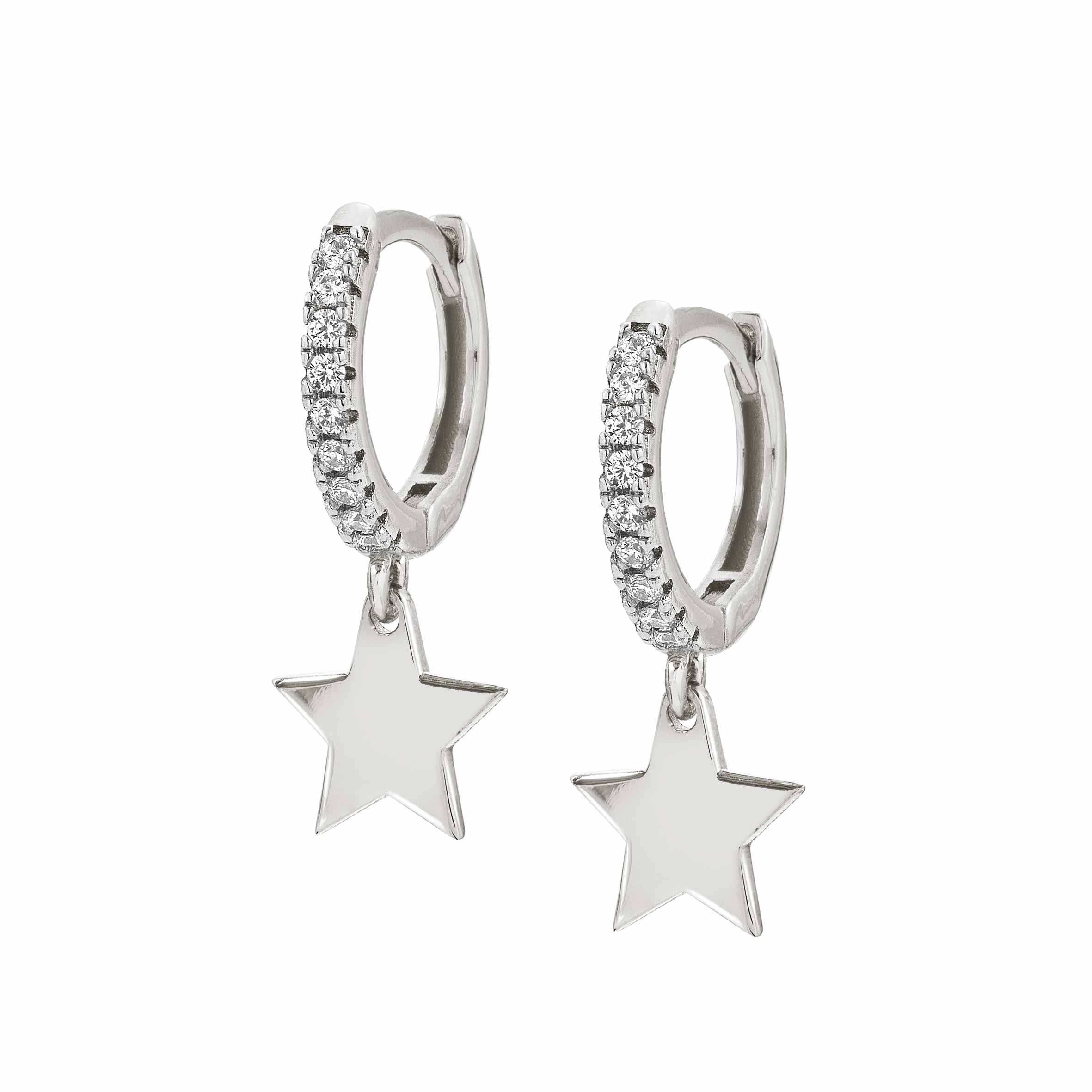 Nomination Chic & Charm White Cubic Zirconia Earrings 148604/015 With Star Pendant