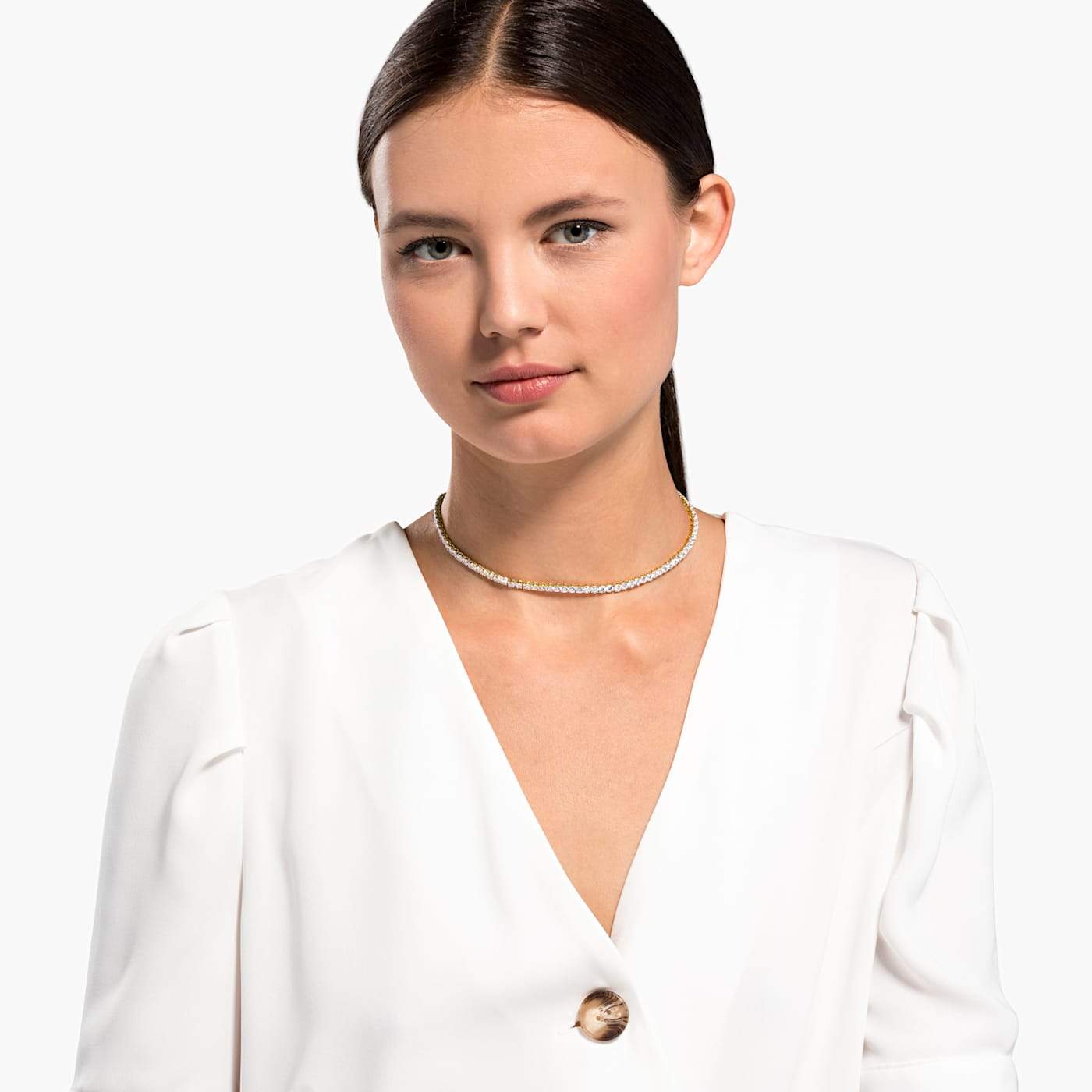 Tennis Deluxe Necklace | Swarovski, Swarovski pendant, Fashion